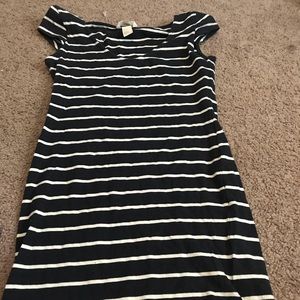 Junior’s Black and White Striped Dress